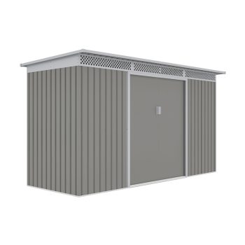 Kerti ház G21 GRAH 483 - 340 x 142 cm, metál szürke