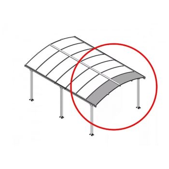   Palram - Canopia Bővítő elem Arcadia kocsibeállókhoz (70 cm) szürke