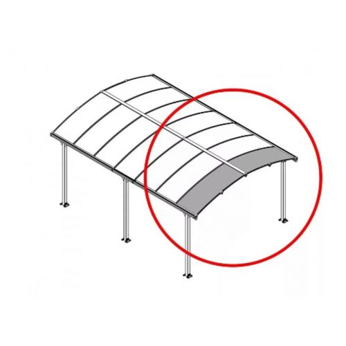 Palram - Canopia Bővítő elem Arcadia kocsibeállókhoz (70 cm) szürke