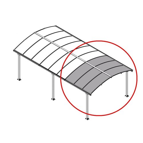 Palram - Canopia Bővítő elem Arcadia kocsibeállókhoz (210 cm) szürke