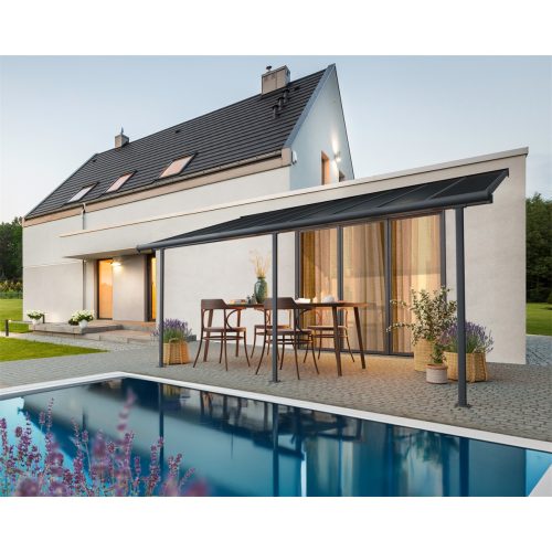 Palram - Canopia Capri 5400 Pergola/Terasz Tető 3 x 5,46 (állítható méretű) szürke 