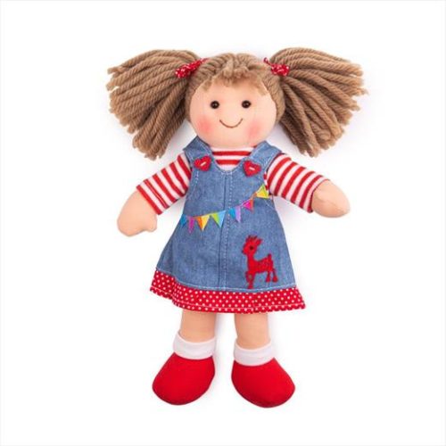 Bigjigs Toys rongybaba Hattie, 28 cm