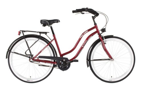 26" Koliken Cruiser kerékpár női bordó agyváltós