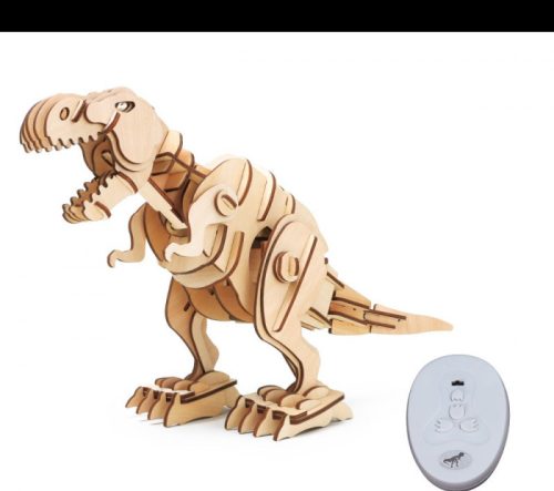 Robotime 3D interaktív fa puzzle - T-rex dínó