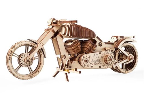 Ugears játék - 3D fa mechanikus kirakós VM-02 Motorbicikli (chopper)